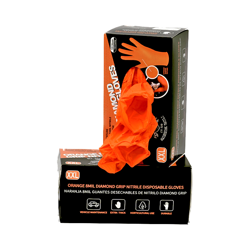 L/XL Max Grip Orange Gloves